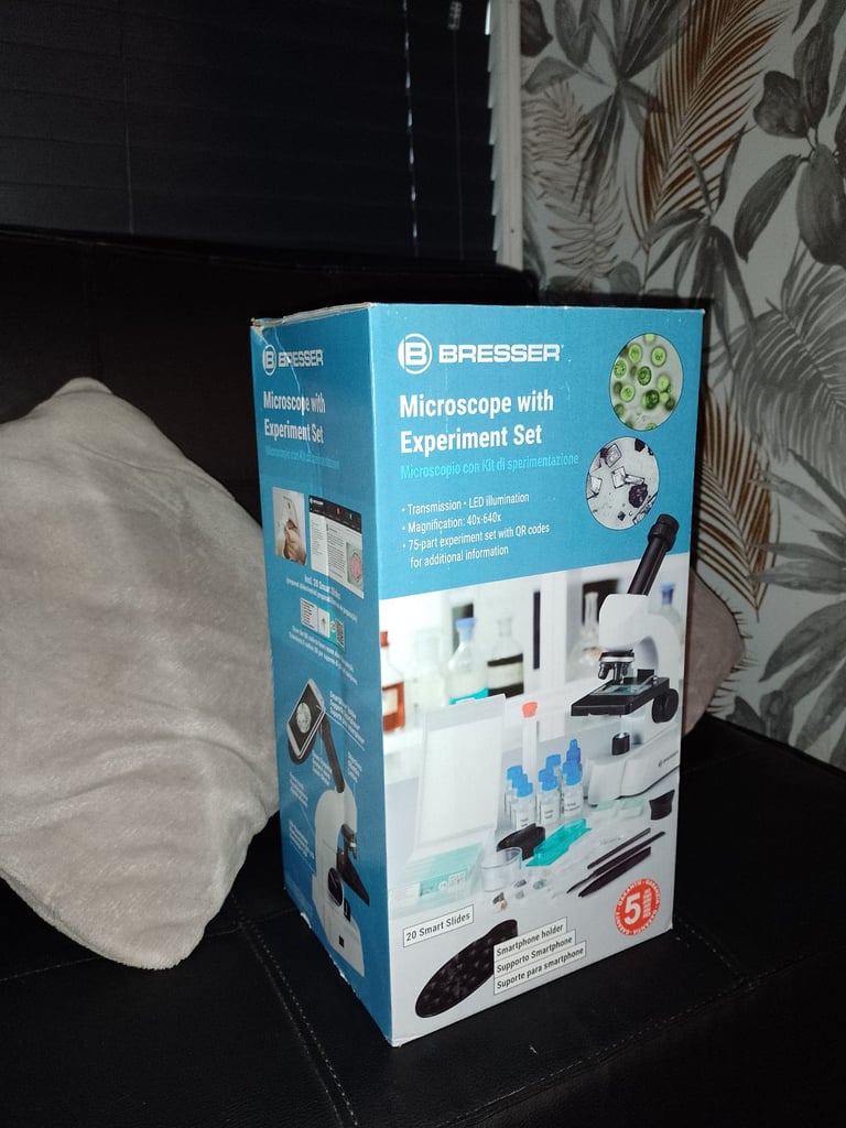 image for BRESSER Microscope with Experimentn Set. Virtually unused. Great Educational present. 