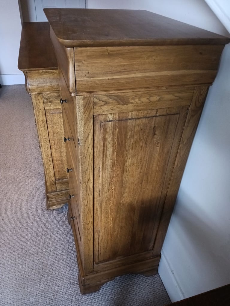 Bedroom furniture solid oak french style sleigh bed