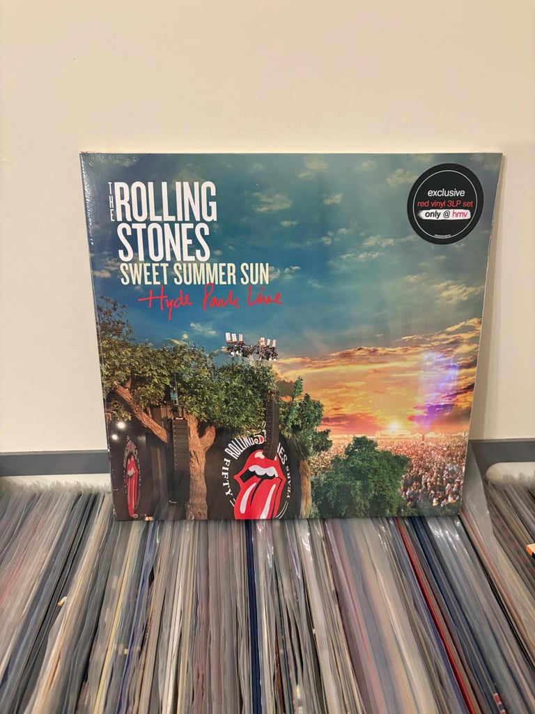 image for The Rolling Stones Sweet Summer Sun (Hyde Park Live) 3 LP Red Vinyl Record 2019 