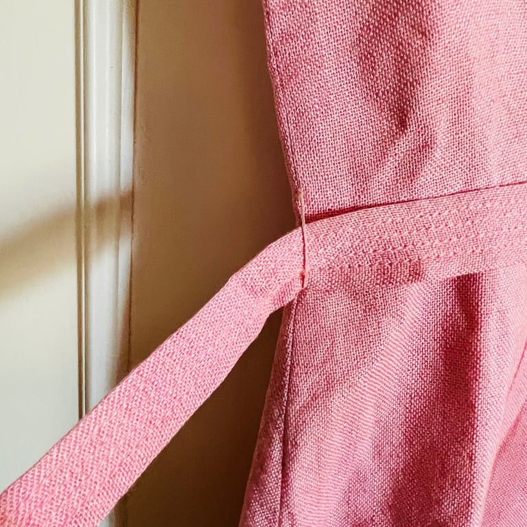Vintage Peter Barron London Pink Spring Summer Casual Belted Dress UK Size 16