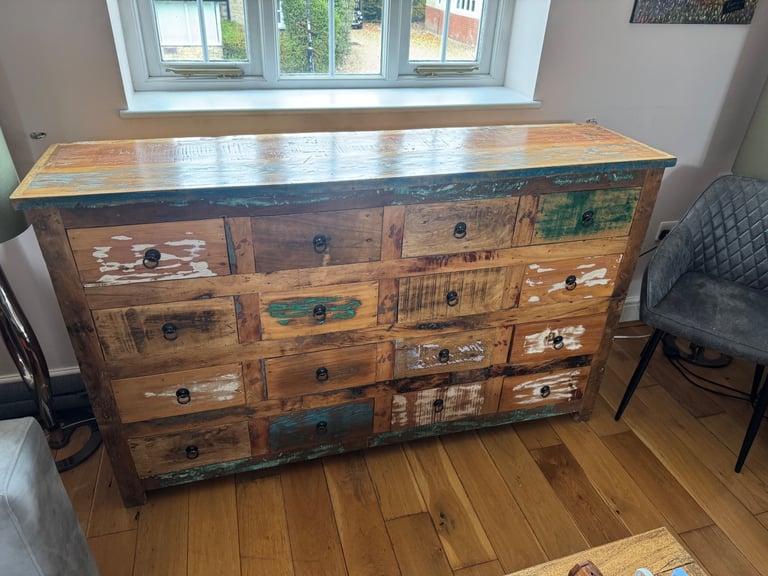Stunning , 16 drawer merchant style unit in solid wood 
