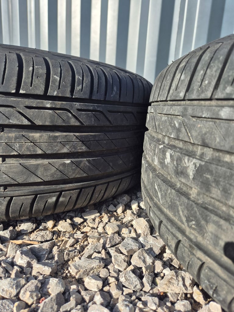 🌟Genuine Vw 17 inch 5x112 Alloy Wheels with MATCHING TYRES 7m++ GOLF PASSAT CADDY AUDI SKODA SEAT 