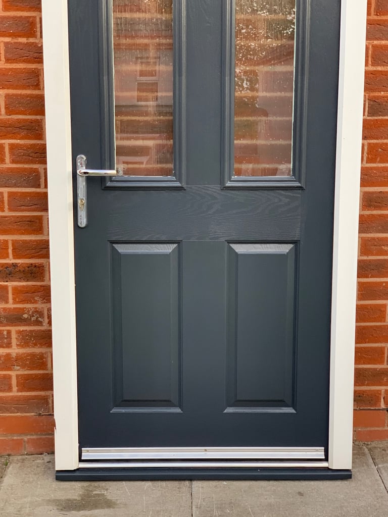 DOUBLE GLAZED COMPOSITE BACK DOOR IN ANTHRACITE GREY 92.5cm WIDE 207cm HIGH Can Deliver