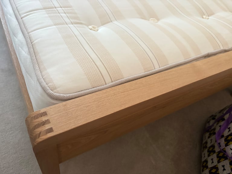 Solid wood frame and mattress