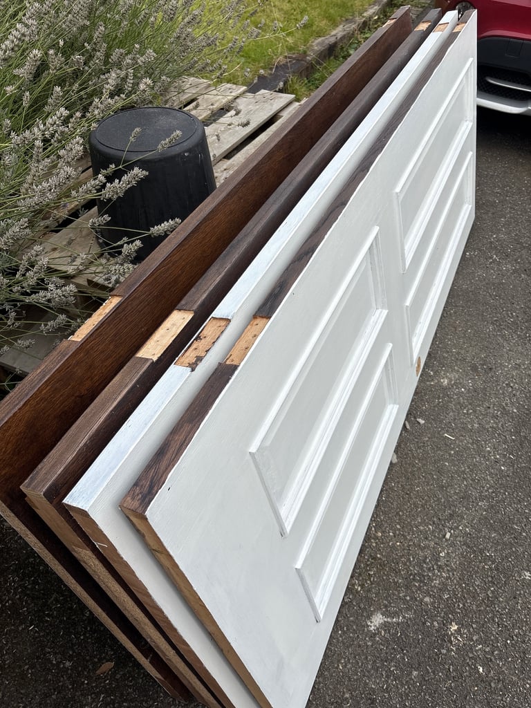 image for Solid wood 4 panel internal doors x 6 