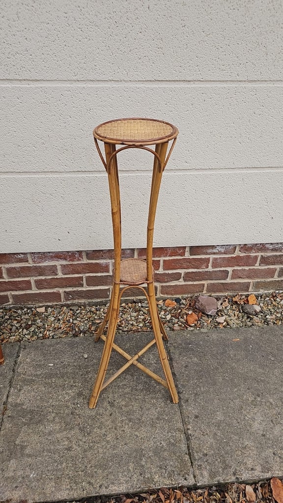 image for Vintage bamboo plant stand 