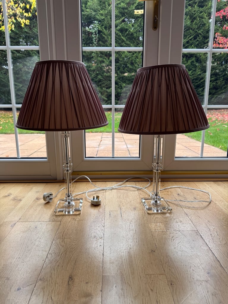 image for Laura Ashley Table Lamps with Silk Lamp Shades