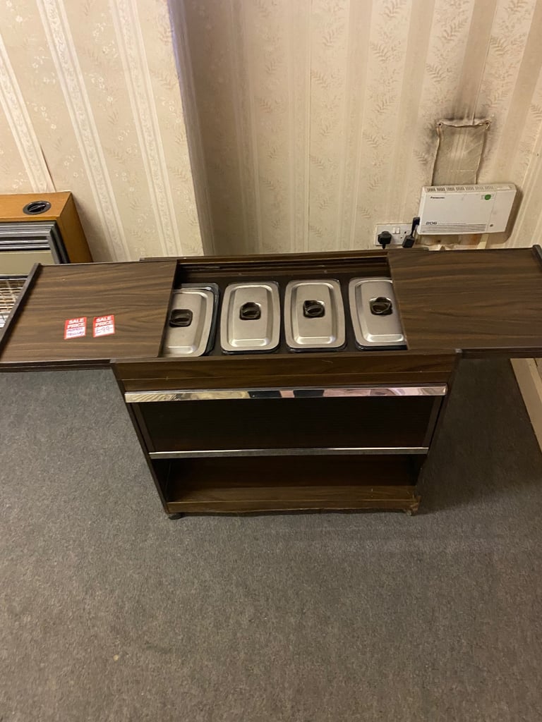 ♻️BROWN WOODEN HOSTESS TROLLEY
