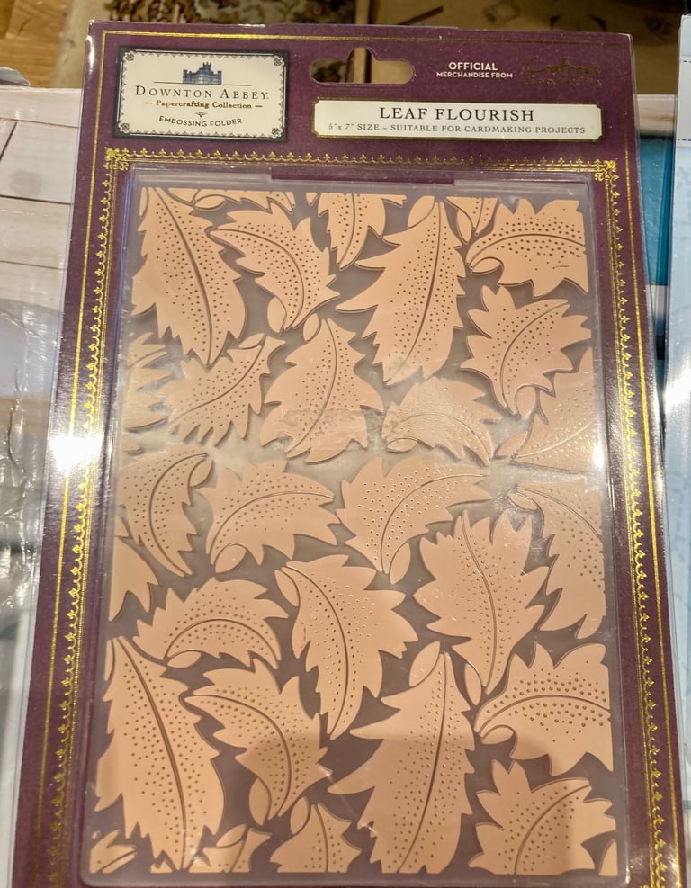 image for Downton Abbey Embossing Folder - Leaf Flourish by Crafter's Companion. New.