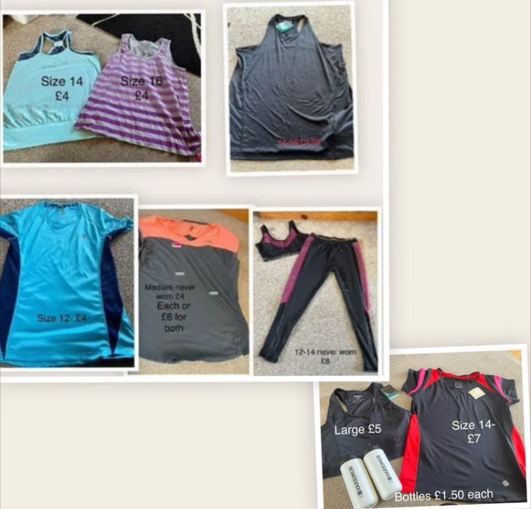 image for Ladies Gym clothing, water bottles 