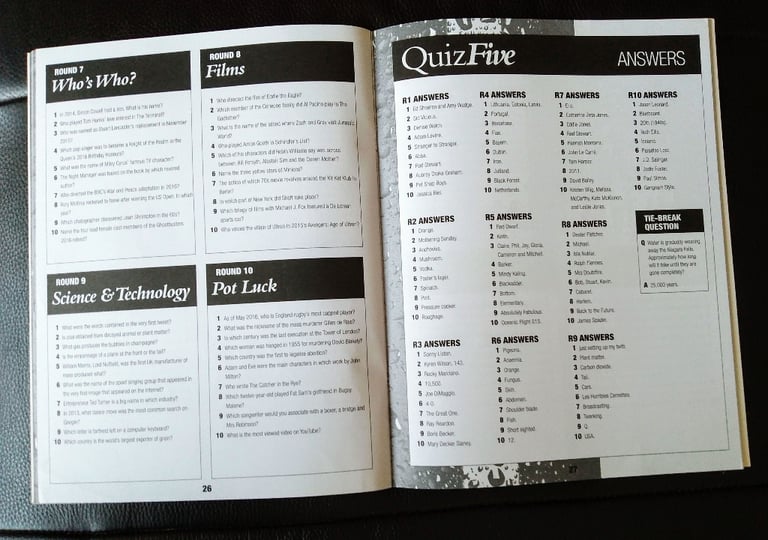 The Complete Pub Quiz Pack - Indoor Trivia Game