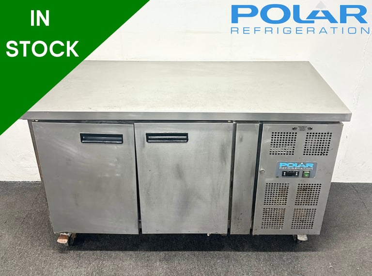 Used Polar 2 Door Counter Fridge, On Wheels  - PAY OVER 3 MONTHS OR 10% OFF!