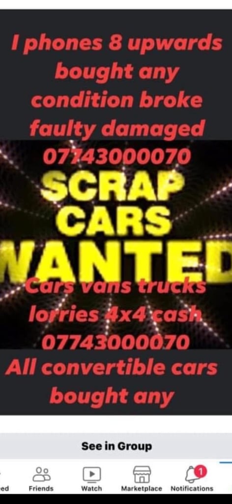 Cheap Huddersfield scrap vehicle buyer always for sale in Huddersfield, West Yorkshire