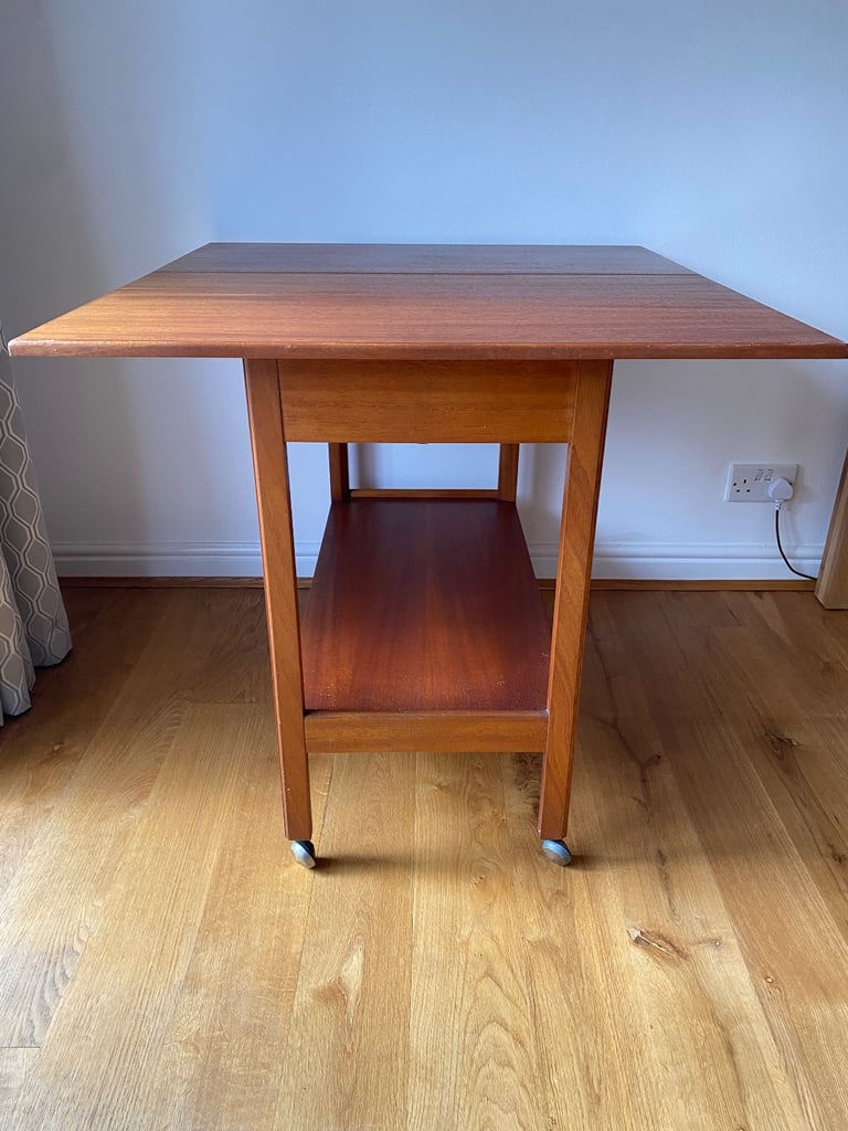 Vintage McIntosh Teak Metamorphic Bar Tea Trolley Table Retro Small Sideboard