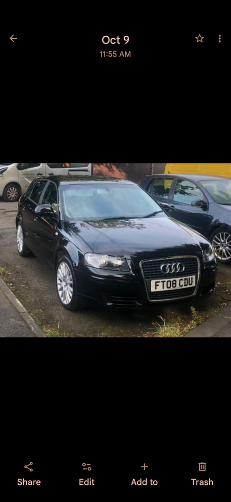 Audi, A3, Hatchback, 2008, Manual, 1968 (cc), 5 doors