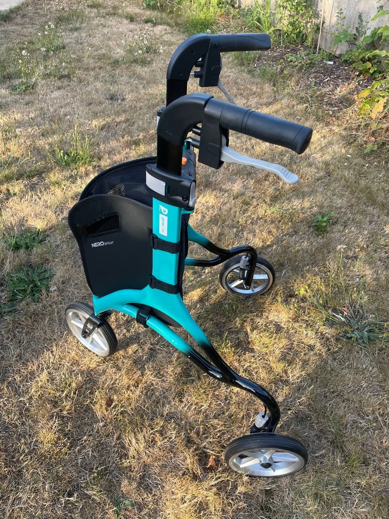 image for 3-wheel Mobility Walker ProLite Nero Sport With Bag Triwalker RRP £240 Strong Lightweight