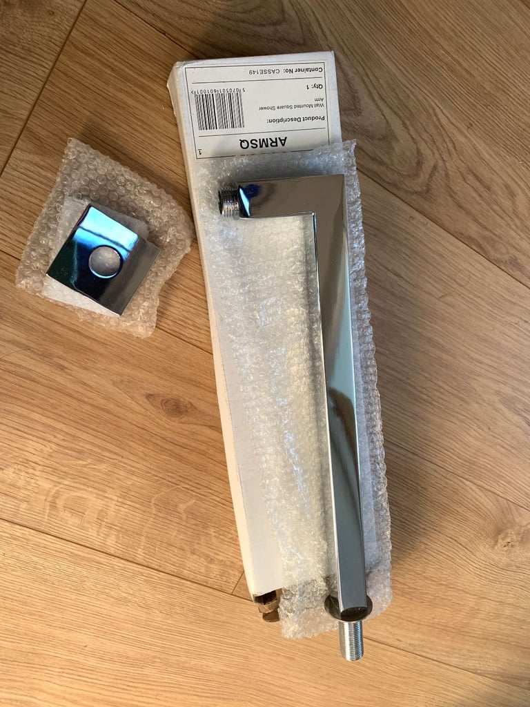 Wall Mounted Square 90 Degree Bend Shower Arm Brand new.