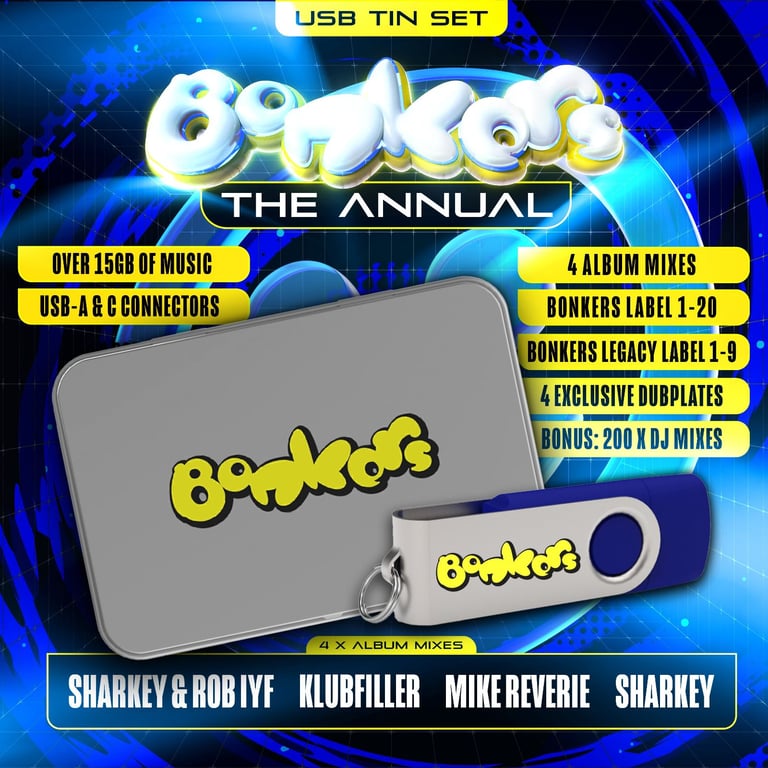 Bonkers CD - Complete Collection - Including John Peel Hixxy Mix and Annual USB