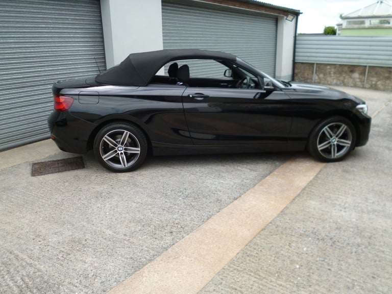 BMW 218i Sport AUTO Convertible 2019 Black 46000 miles one owner FSH Superb 