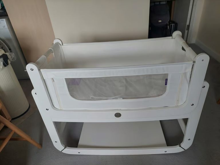 image for Cot Bed Snuzpod with mattress, SnuzPod2 Natural Crib Mattress & Waterproof Crib Mattress