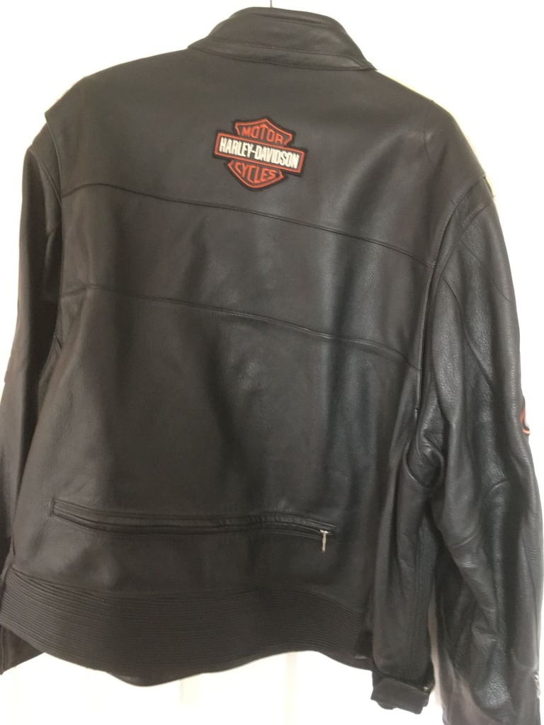 AS NEW GEN HARLEY DAVIDSON HEAVY LEATHER RIDING JACKET XXXL