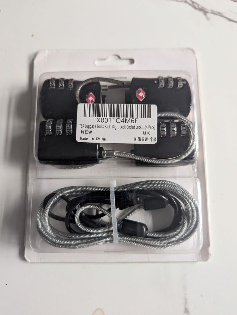 TSA luggage Locks 4 packs Brand new with original pack.