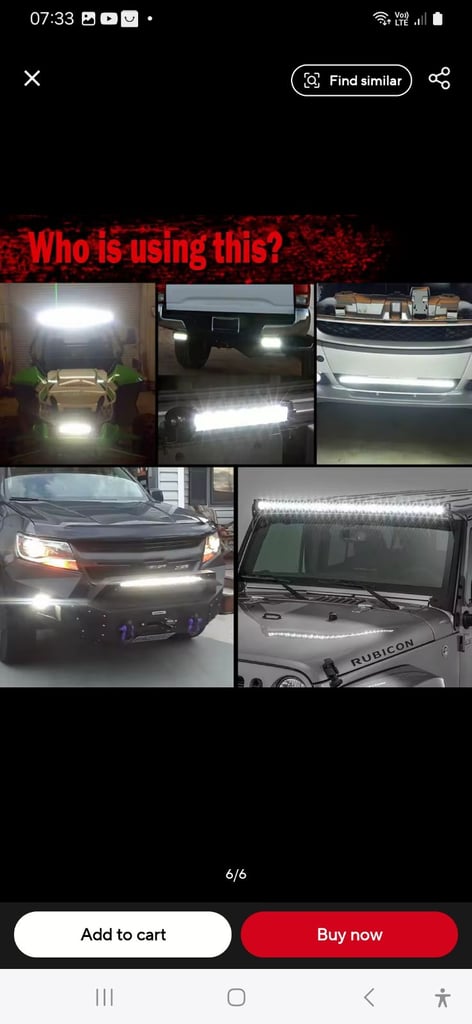 2  7 inch light bar with wiring loom with 