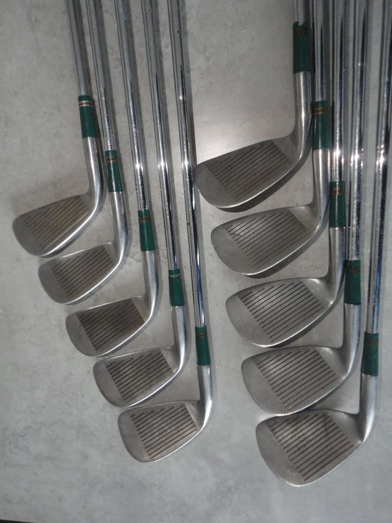 Various golf clubs, various prices, sets, irons, taylormade, macgregor, howson etc