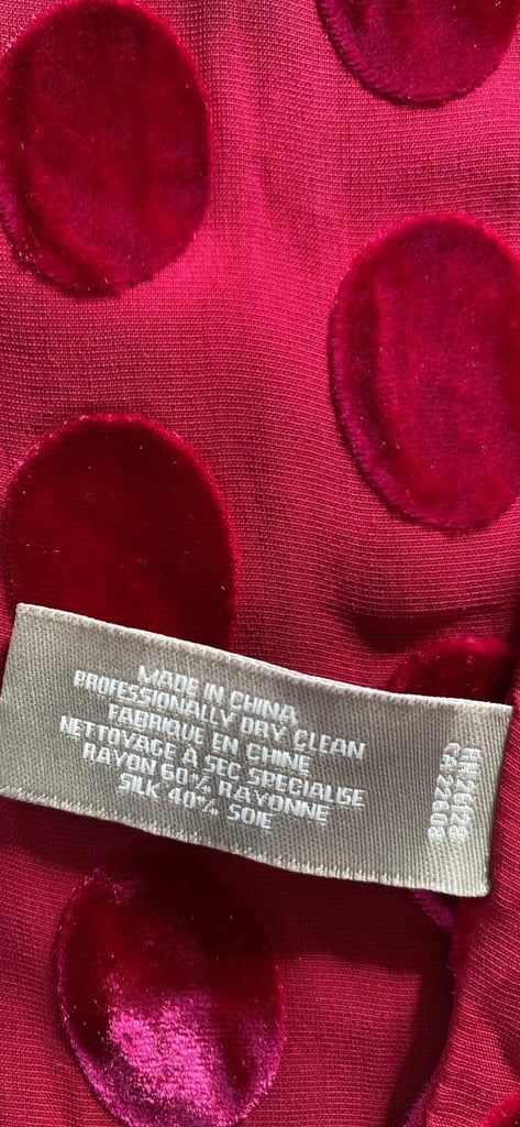 Echo raspberry red spotted scarf, new