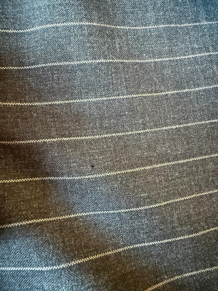 Holland & Sherry Grey Stripe Fabric - 3.5 Metres