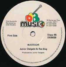 Junior Delgado & Ras Bug 'Warrior' 12inch VG+ 'Reggae Disco 45'