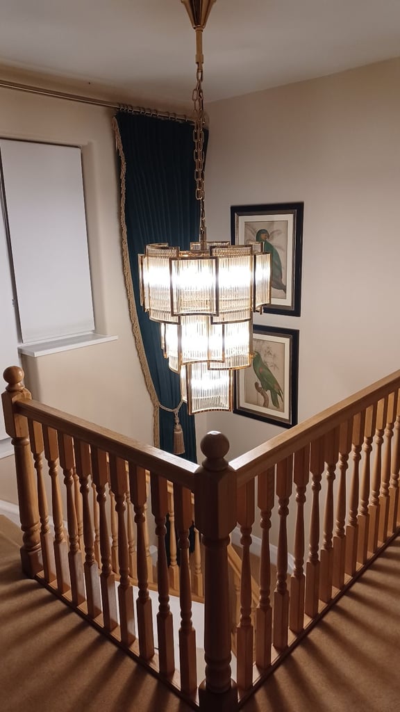 image for Eichholtz Chandelier Jet Set Brass Art Deco