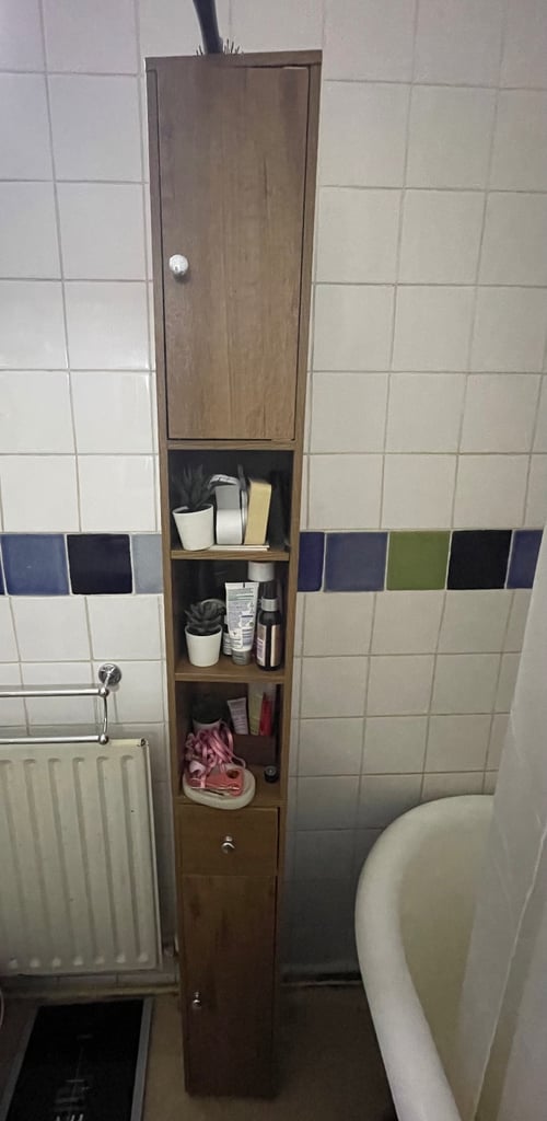 image for Bathroom free standing tall cabinet