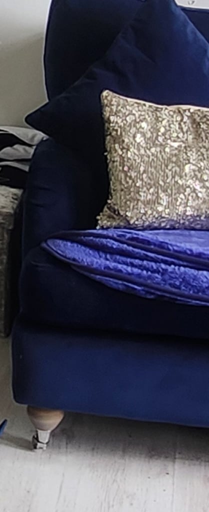 Navy dfs 3seater sofa 1year old 500 ss15 collection 