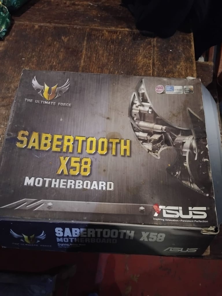 ASUS Sabertooth X58 motherboard with box – Intel LGA1366 – classic TUF series