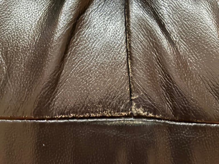 Leather 3 piece suite dark brown/ black