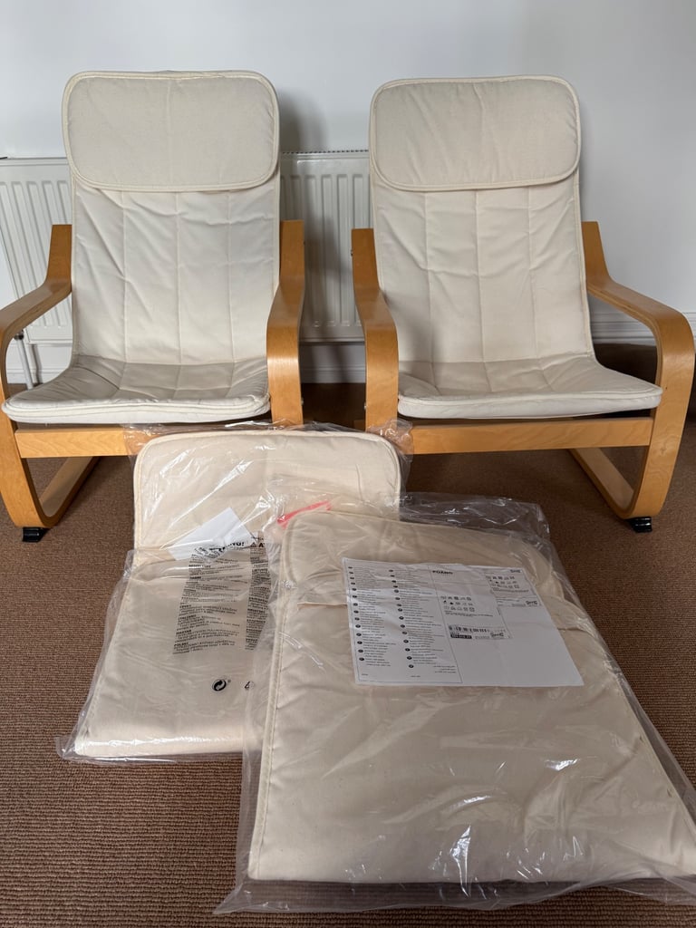 Ikea Kids Poang Chair X2 with spare Covers