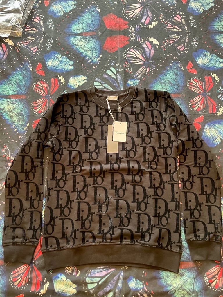Dior Sweatshirt!!! All-over Velvet Embossed Design!