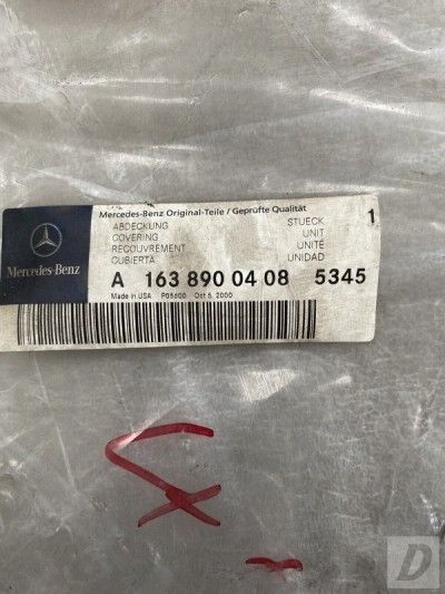 £99 Mercedes Spare Wheel Tyre Carrier Cover Hard Rear Back Merc Benz Car Part 163 X 164 A1638900408