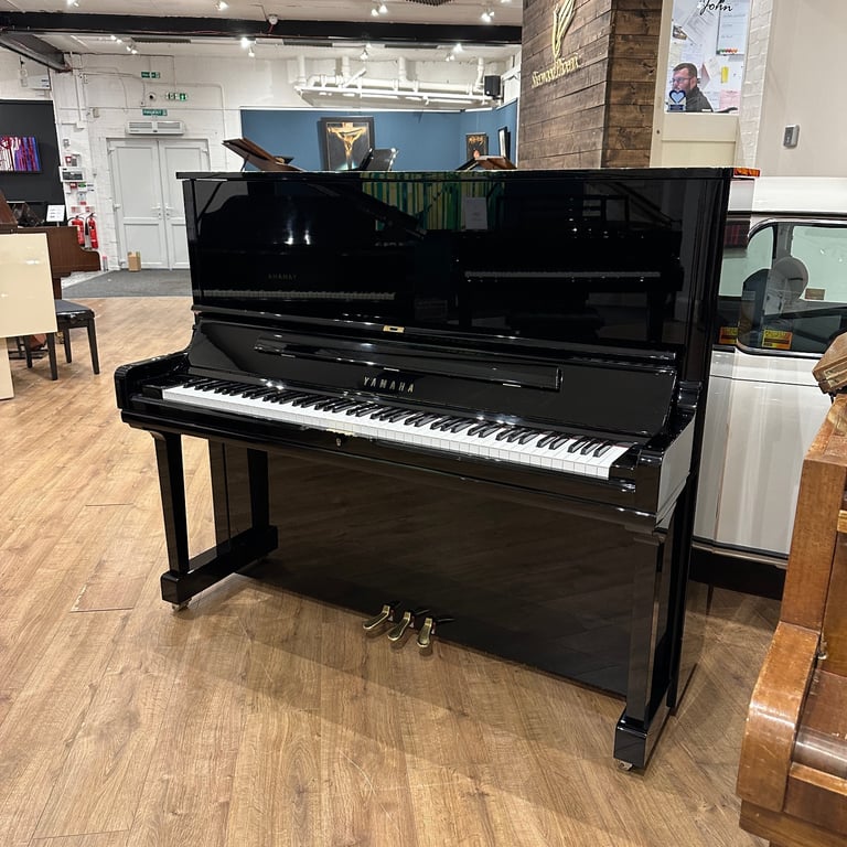 Yamaha YUS3 Upright Piano (2024) Black Polyester | Delivery, Tuning, Stool, Warranty