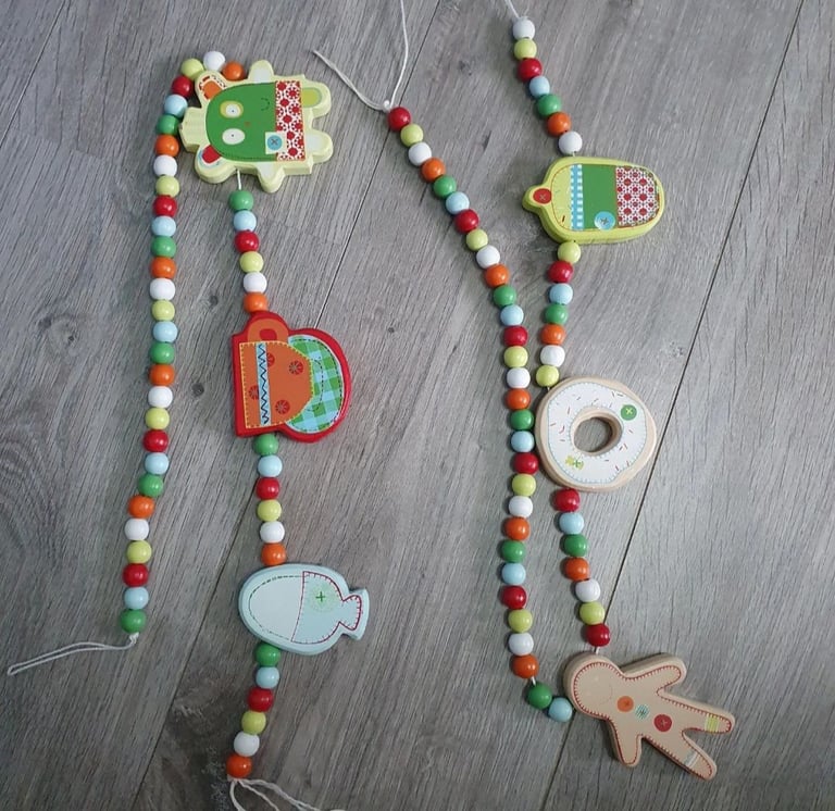 Mamas and Papas Unisex 'Gingerbread' Curtains 132cm x160cm And Tiebacks