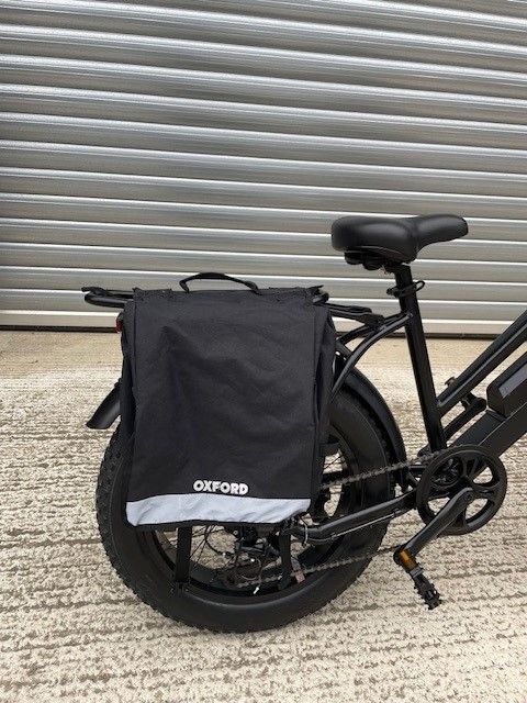 20 inch; Fat Tyre e-Bike 36v 13ah Battery - 2 x Spare tyres 4 x Innertube Lock and Dual Pannier Bags