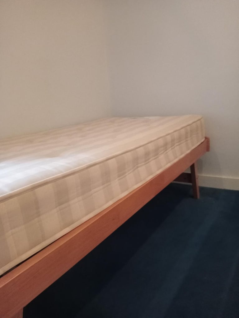 Small single bed and mattress
