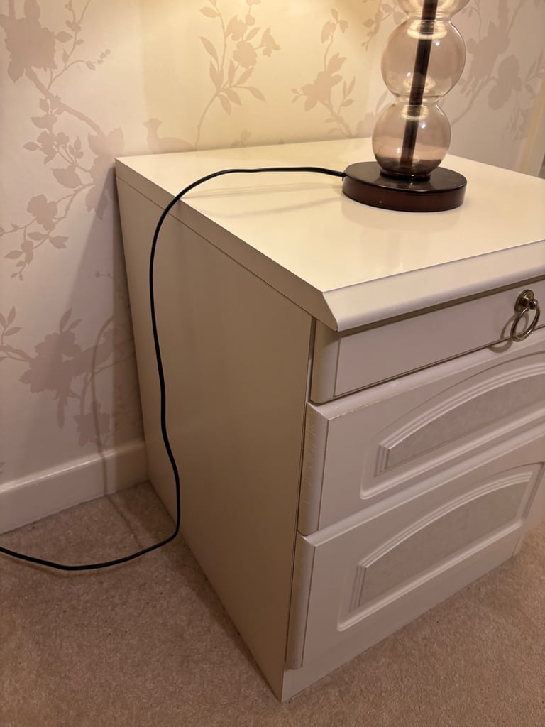 Bedside table and lamp 