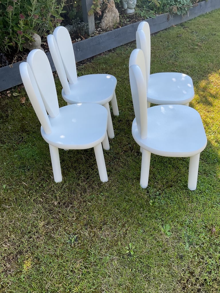 4 As New Sturdy Kids Rabbit Ears Chairs