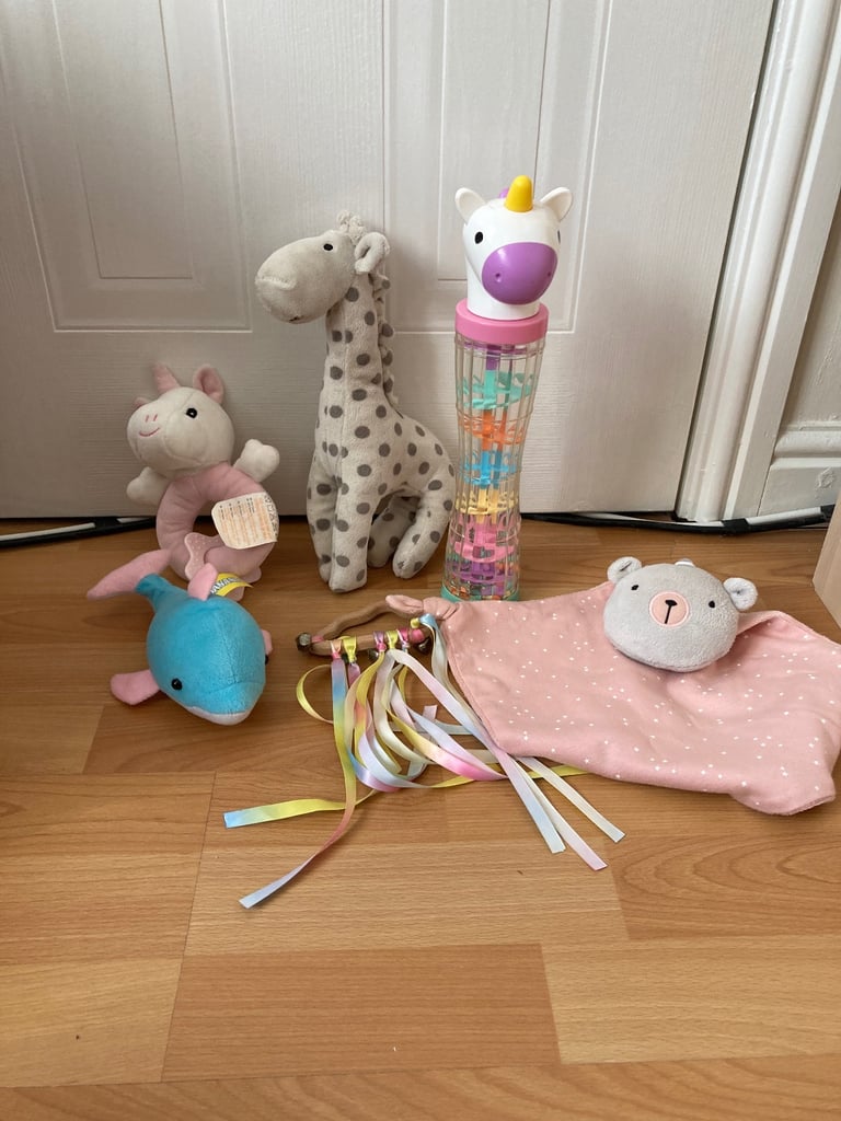 image for Selection of baby soft toys and baby