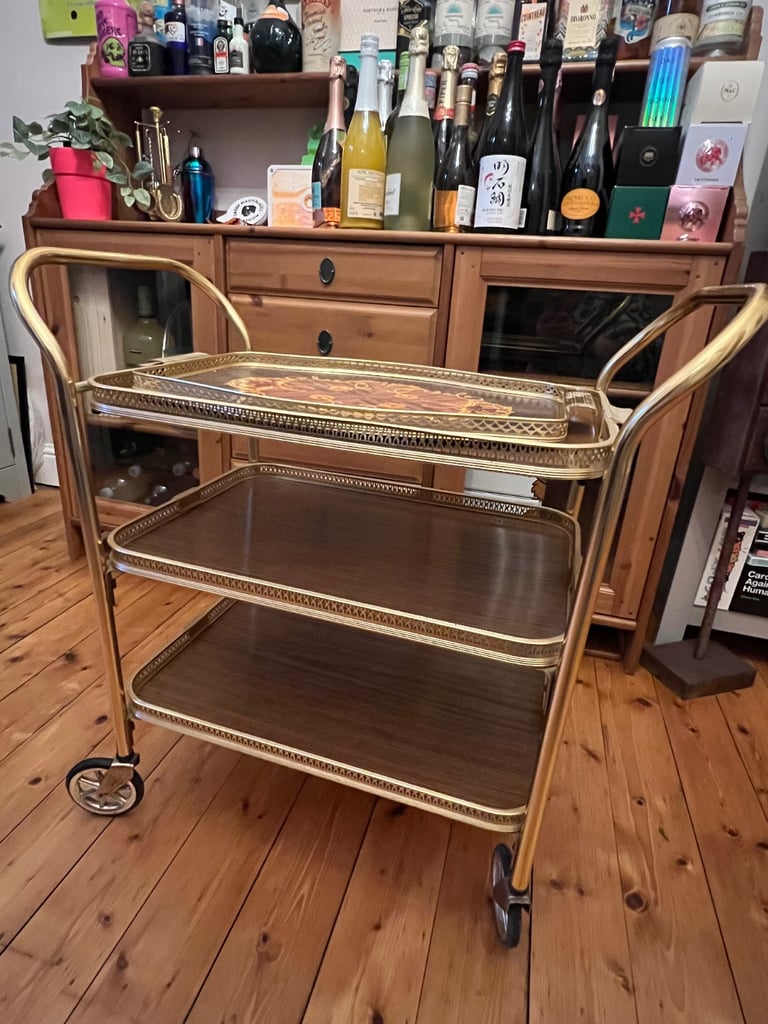 Vintage drinks trolley 