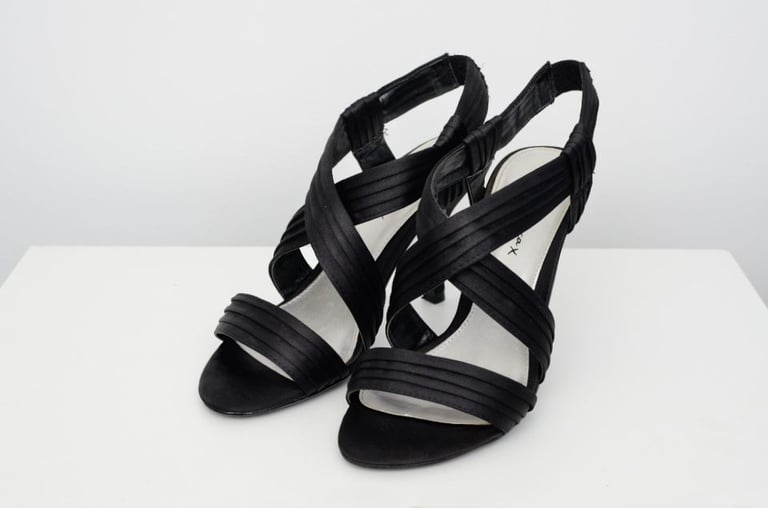 Emilio Luca x, Lohan, Ladies Black Party Strappy Stiletto Sandals – Size 5 – Worn Once - Boxed