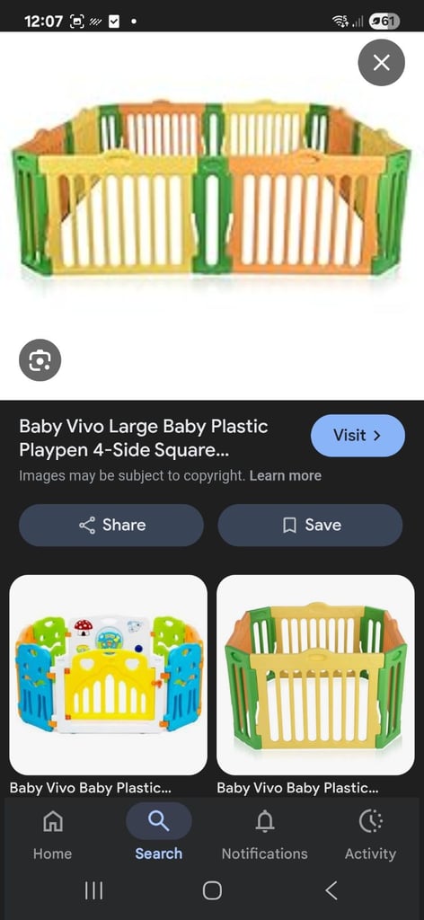Baby vivo playpen
