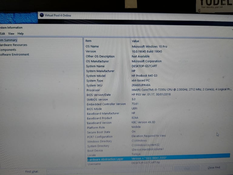 HP ProBook 640 G3 Laptop i5-7200U 256 GB HDD 8 GB RAM Great condition with charger